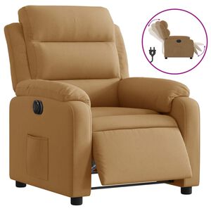 vidaXL Sill&oacute;n reclinable el&eacute;ctrico de terciopelo marr&oacute;n