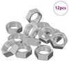 vidaXL Tuerca Hexagonal 12 pcs Plateado M6 Metal