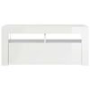 vidaXL Mueble de TV con luces LED blanco brillante 90x35x40 cm