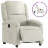vidaXL Sill&oacute;n reclinable el&eacute;ctrico de terciopelo blanco crema