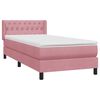 vidaXL Cama box spring con colch&oacute;n terciopelo rosa 90x210 cm