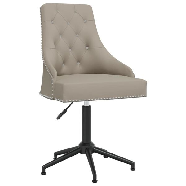 vidaXL Silla de comedor giratoria de terciopelo gris claro