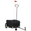 vidaXL Remolque para bicicleta hierro negro 30 kg