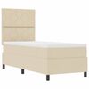 vidaXL Cama tipo Box Spring con colch&oacute;n Crema 80 x 200 cm tela