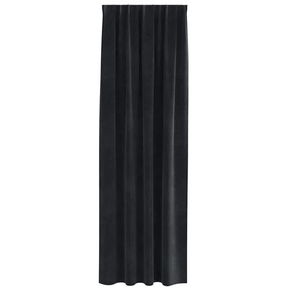 vidaXL Cortinas opacas 2 pcs Negro 140 x 260 cm Terciopelo