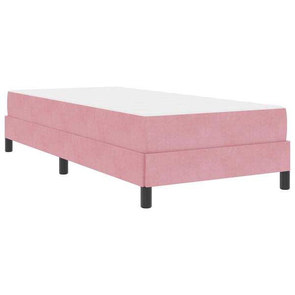 vidaXL Cama tipo Box Spring con colch&oacute;n Rosa 80 x 200 cm tela