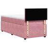 vidaXL Cama box spring con colch&oacute;n terciopelo rosa 80x200 cm