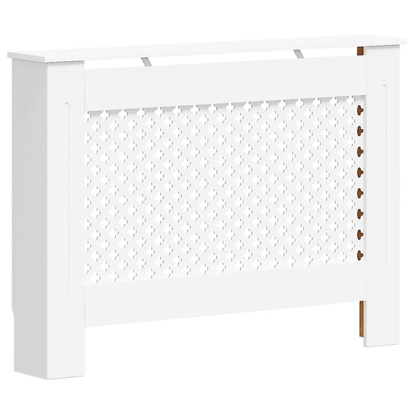 vidaXL Cubiertas para radiador 2 unidades MDF blanco 112x19x81,5 cm
