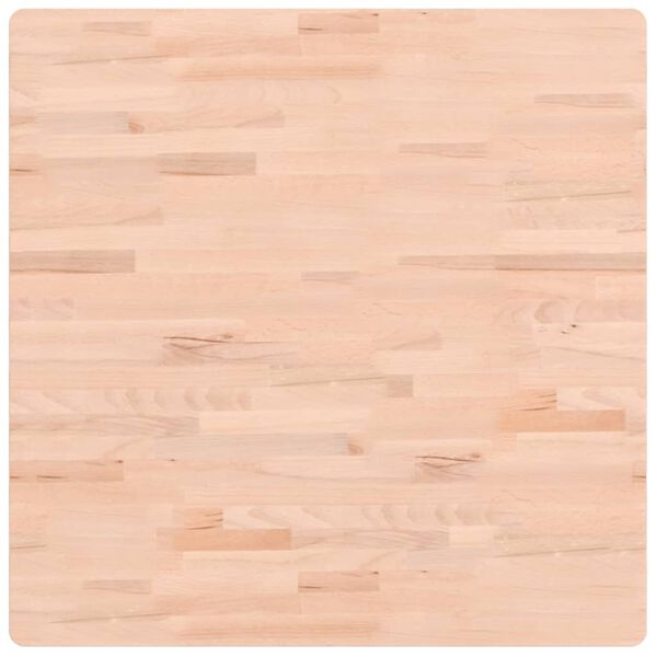 vidaXL Tablero de mesa cuadrado de madera maciza de haya 80x80x1,5 cm