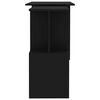 vidaXL Escritorio de esquina madera contrachapada negro 200x50x76 cm