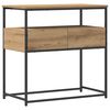 vidaXL Mesa Consola con caj&oacute;n Roble artesanal 75 x 40 x 75 cm