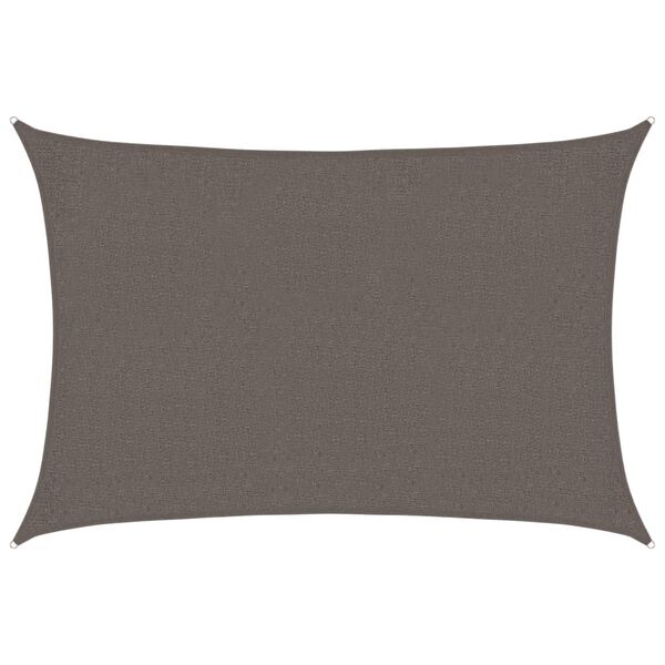 vidaXL Toldo de vela gris antracita HDPE 160 g/m&sup2; 2x3 m