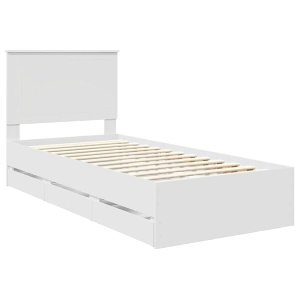 vidaXL Estructura de cama con caj&oacute;n 90 x 200 cm Madera Ingenieril
