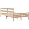 vidaXL Cama con estanter&iacute;a sin colch&oacute;n madera maciza de pino 135x190cm