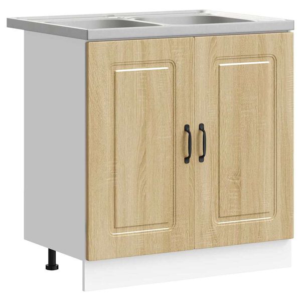vidaXL Gabinete de cocina Kalmar 2 pcs Marrón 80 x 46 x 81.5 cm