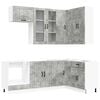 vidaXL Unidad de cocina LUCCA 8 uds. Gris Hormig&oacute;n