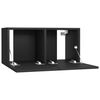 vidaXL Juego de muebles de TV 5 piezas madera contrachapada negro