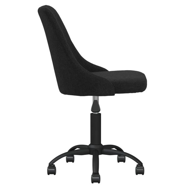 vidaXL Silla de comedor giratoria tela negro