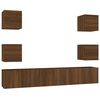 vidaXL Set de muebles para TV 7 pzas madera contrachapada roble marr&oacute;n