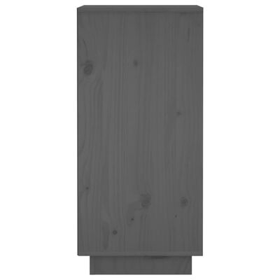 vidaXL Aparador de madera maciza de pino gris 31,5x34x75 cm