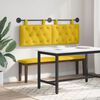 vidaXL Cabecera Colgante Amarillo 130 x 55 x 7 cm Terciopelo