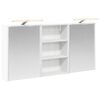 vidaXL Juego de Muebles de Ba&ntilde;o 3 uds. Blanco 126 x 16 x 62.5 cm