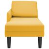 vidaXL Chaise longue con coj&iacute;n de tela de pana amarillo claro