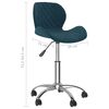 vidaXL Silla de comedor giratoria de terciopelo azul