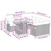 vidaXL Conjunto de sof&aacute; de jard&iacute;n con coj&iacute;n 9 pcs Gris