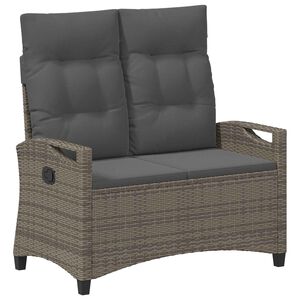 vidaXL Banco de jard&iacute;n Gris y Gris Oscuro 105 x 60 x 112 cm