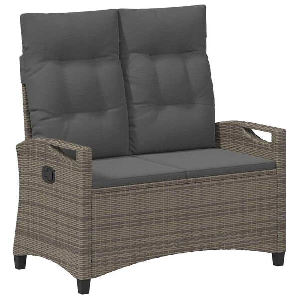 vidaXL Banco de jard&iacute;n Gris y Gris Oscuro 105 x 60 x 112 cm