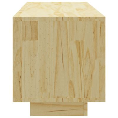vidaXL Mueble de TV de madera maciza de pino 110x30x33,5 cm