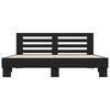 vidaXL Estructura de cama madera de ingenier&iacute;a y metal negro 200x200cm