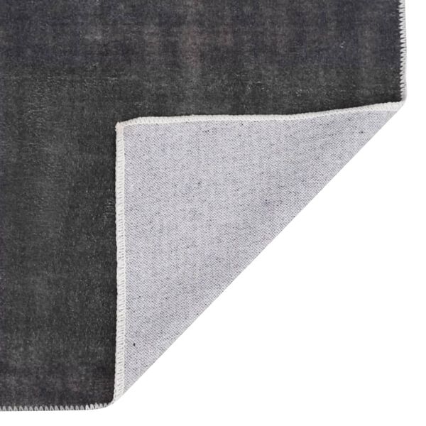 vidaXL Alfombra lavable plegable poli&eacute;ster gris antracita 120x170 cm