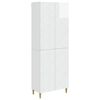 vidaXL Juego de armarios 2 uds. Blanco Brillante Madera de ingenier&iacute;a