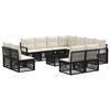 vidaXL Conjunto de sof&aacute;s de jard&iacute;n 12 pcs Negro rat&aacute;n sint&eacute;tico