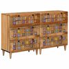 vidaXL Aparador 2 uds. 60 x 33 x 75 cm Madera de mango maciza Natural