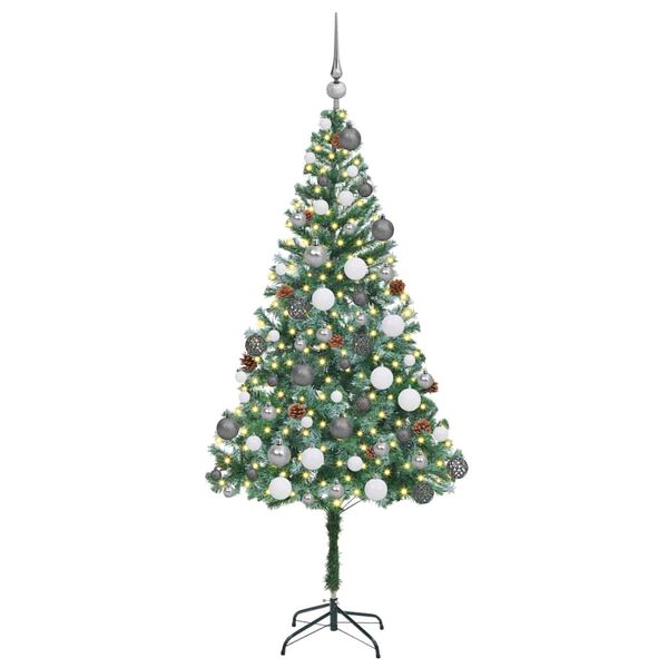 vidaXL &Aacute;rbol de Navidad artificial Verde 180 cm PVC y acero