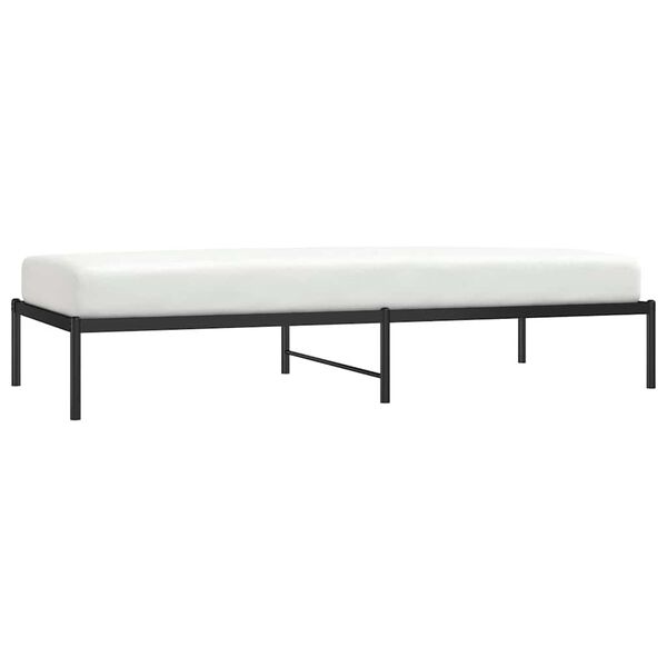vidaXL Estructura de cama sin colchón metal negro 90x200 cm
