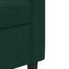 vidaXL Juego de sof&aacute;s con cojines 2 piezas terciopelo verde oscuro
