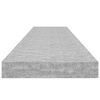 vidaXL Estante flotante de pared MDF gris hormig&oacute;n 120x23,5x3,8 cm