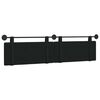vidaXL Cabecera Colgante Liso Negro 210 x 55 x 5 cm tela