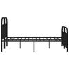 vidaXL Estructura cama sin colch&oacute;n con estribo metal negro 150x200 cm