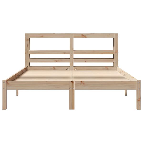 vidaXL Estructura de cama sin colch&oacute;n madera maciza de pino 120x190 cm