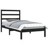 vidaXL Estructura de cama madera maciza de pino negra 100x200 cm