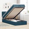 vidaXL Estructura de cama otomana colch&oacute;n terciopelo azul oscuro