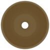 vidaXL Lavabo de lujo redondo cer&aacute;mica crema mate 40x15 cm