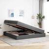 vidaXL Cama con almacenamiento y colch&oacute;n Gris oscuro 200 x 200 cm