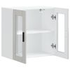 vidaXL Armario pared para cocina puerta cristal Porto blanco brillante