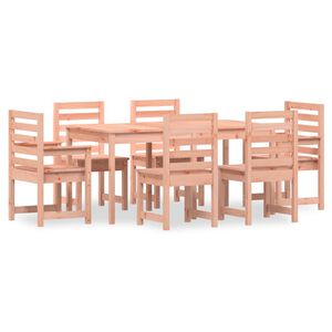 vidaXL Juego de comedor para jard&iacute;n 7 pzas madera maciza abeto Douglas